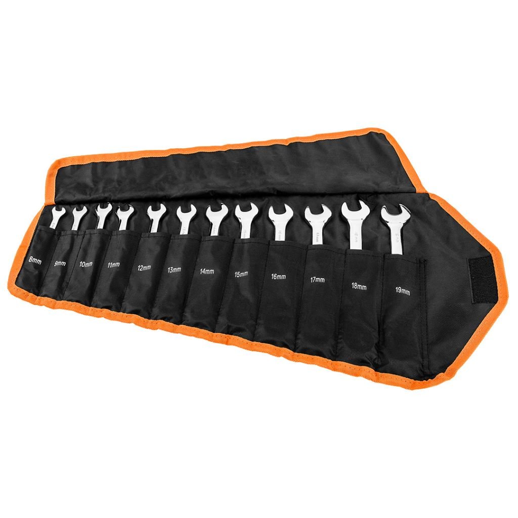 NEO Tools 09-345 gyűrűs villáskulcs készlet 8-19 mm 12db 