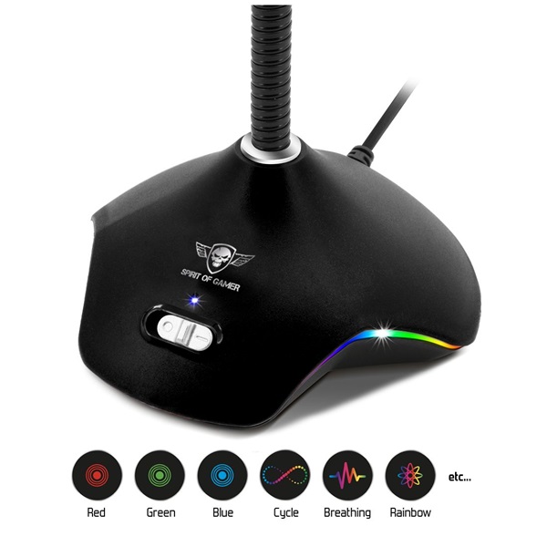 Spirit of Gamer EKO 300 asztali mikrofon fekete (MIC-EKO300)