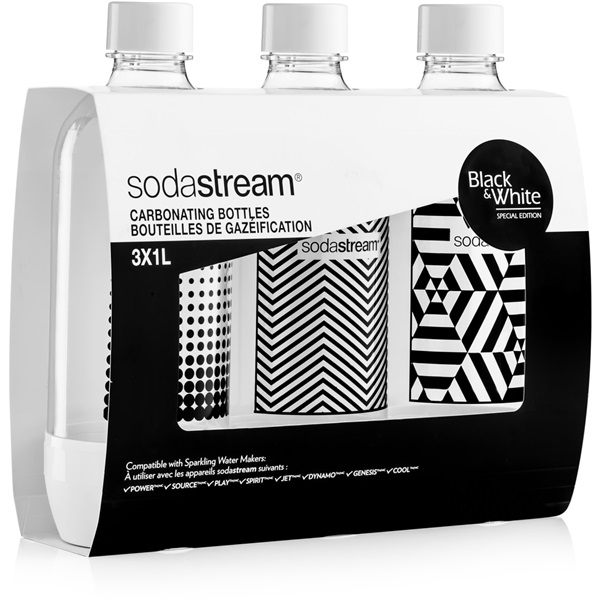 Sodastream JET Black & White Tripack palack 3x1l (42002132)