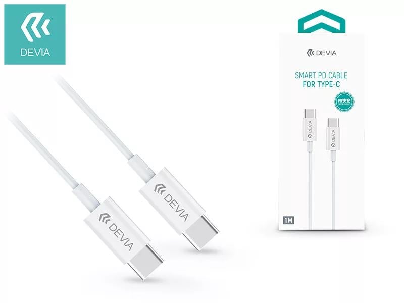 Devia USB Type-C - USB Type-C adat- és töltőkábel 1 m fehér (ST325380) Devia USB Type-C - USB Type-C adat- és töltőkábel 1 m fehér (ST325380)