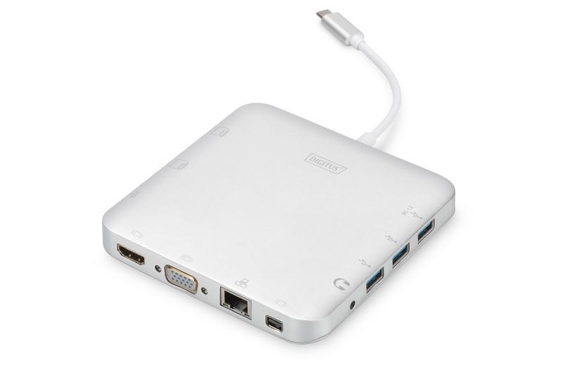 Digitus univerzális dokkoló állomás USB Type-C 4K alumínium Digitus univerzális dokkoló állomás USB Type-C 4K alumínium