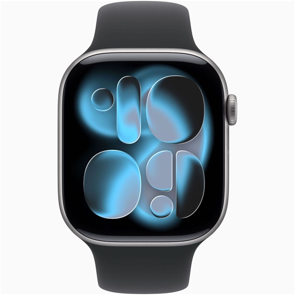 Apple Watch S11 Cellular 46mm szürke alutok, fekete sport M/L