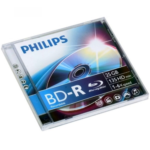 Philips BD-R25 25Gb 6x írható Blu-Ray lemez