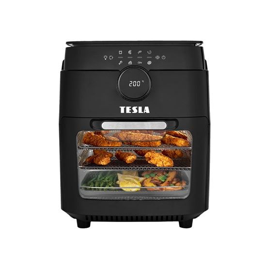 Tesla AirCook & Grill QG800 WiFi többfunkciós digitális forró levegős sütő fekete Tesla AirCook & Grill QG800 WiFi többfunkciós digitális forró levegős sütő fekete