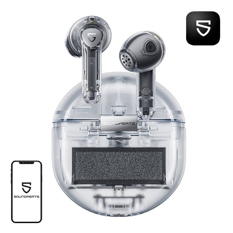 Soundpeats Air4 TP TWS fülhallgató Átlátszó fehér 