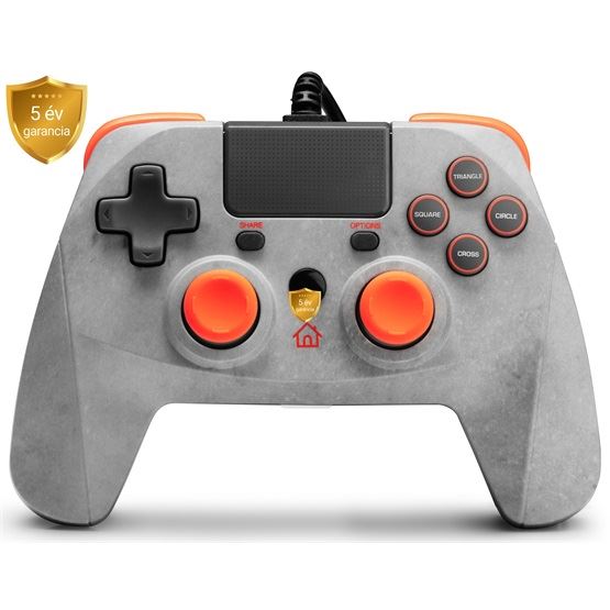 snakebyte GAME:PAD 4 S vezetékes kontroller szürke-narancs (SB910234)