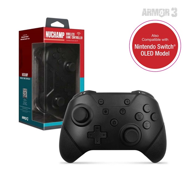 ARMOR3 NUCHAMP Nintendo Switch Kiegészítő Vezeték nélküli kontroller Fekete