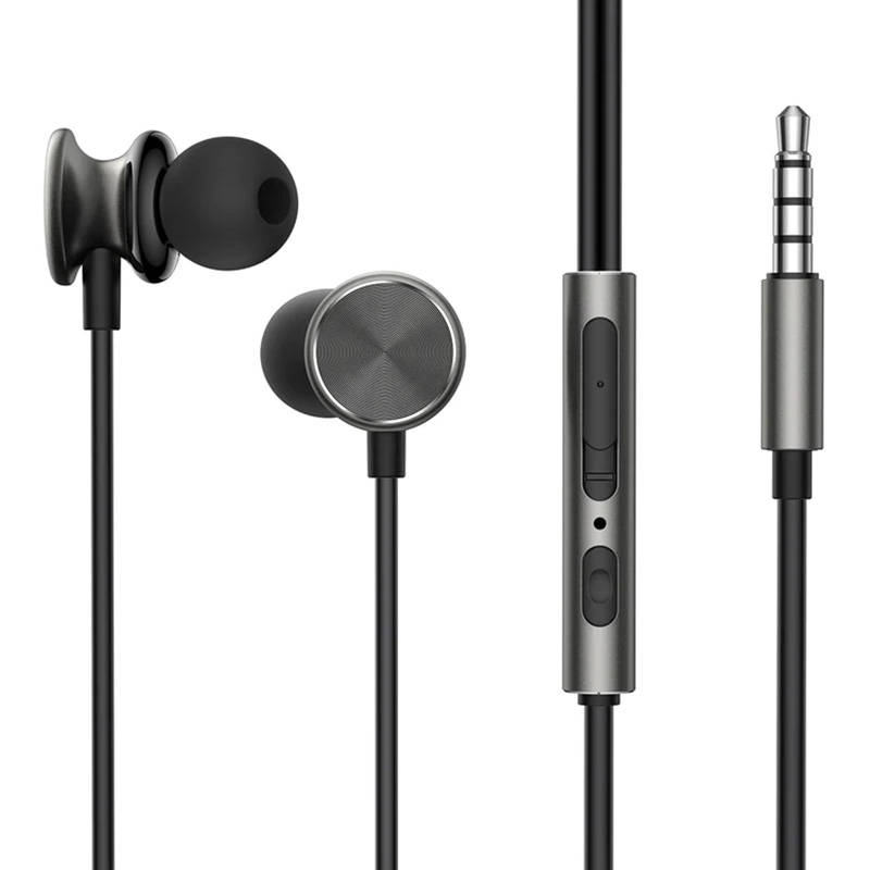 Joyroom JR-EW03 wired in-ear headphones Sötétszürke