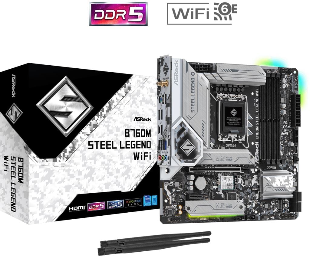 ASRock B760M Steel Legend WiFi alaplap (90-MXBL70-A0UAYZ) ASRock B760M Steel Legend WiFi alaplap (90-MXBL70-A0UAYZ)