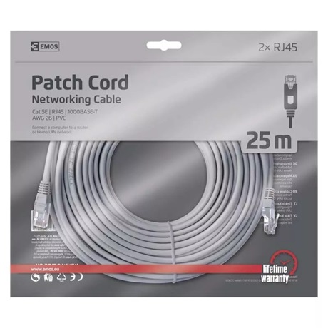 Emos S9130 UTP PATCH KÁBEL CAT5E PVC 25M