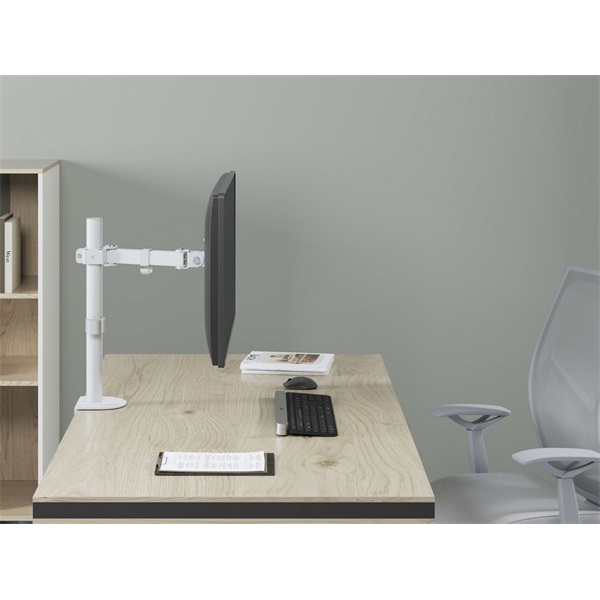 Equip  650166  17"-32" 1 monitor dönthető  forgatható  állítható magasság  Max.: 9kg Monitor Asztali konzol Fehér 