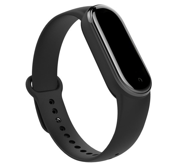 Pótszíj (szilikon, állítható, 15 mm, speciális) FEKETE [Xiaomi Mi Band 6 ]