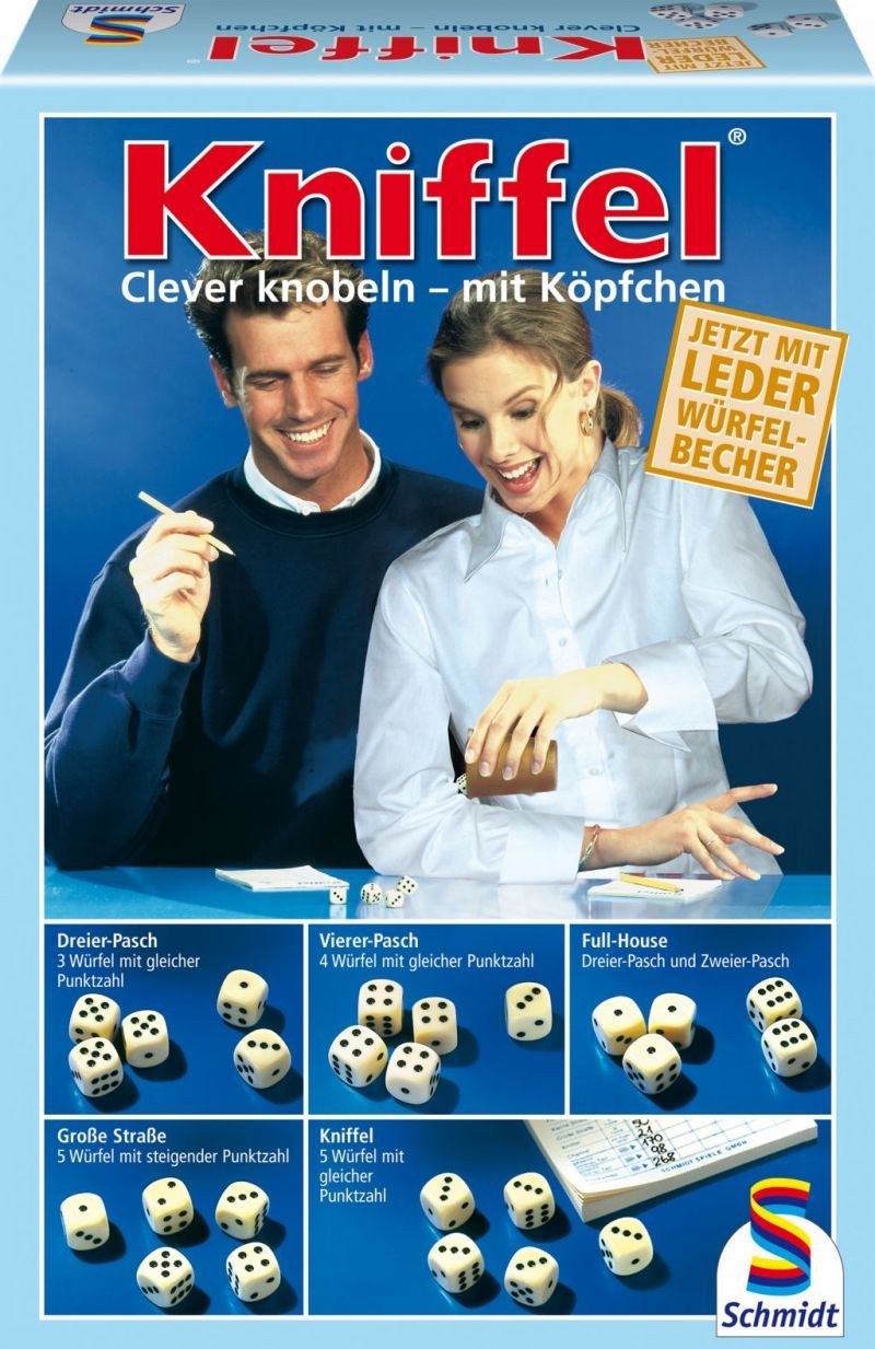 Schmidt kockapóker bőr dobópohárral (4001504490300) Schmidt kockapóker bőr dobópohárral (4001504490300)