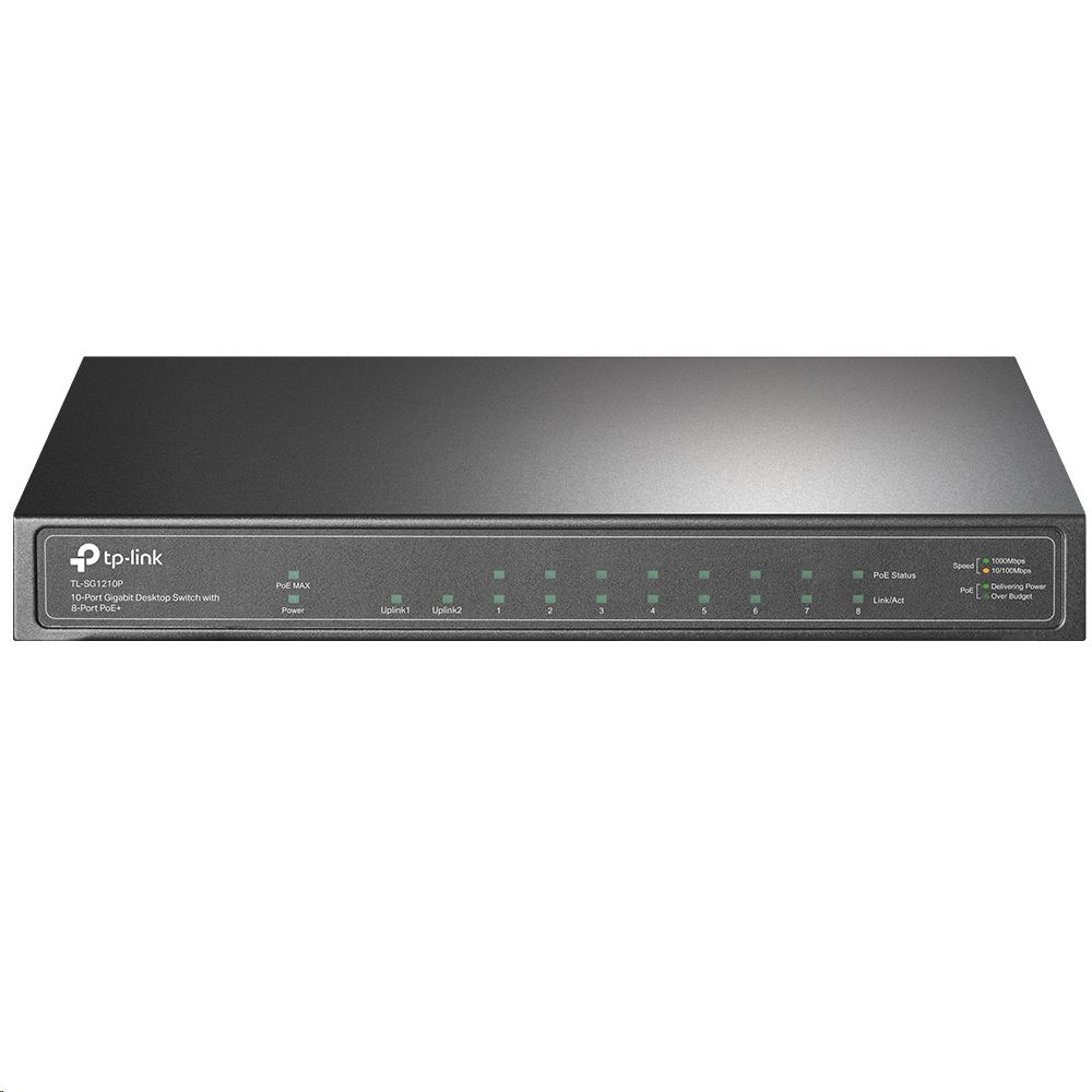 TP-Link TL-SG1210P 8 portos PoE+ switch TP-Link TL-SG1210P 8 portos PoE+ switch