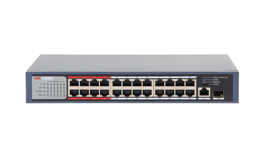 Hikvision 10/100 24x PoE + 1x gigabit combo switch (DS-3E0326P-E/M) Hikvision 10/100 24x PoE + 1x gigabit combo switch (DS-3E0326P-E/M)