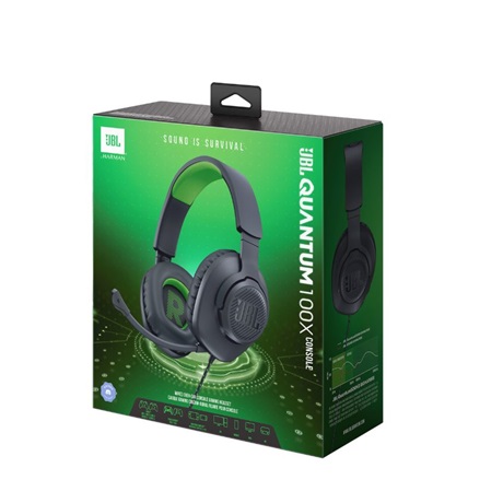 Jbl QUANTUM 100 FEKETE/ZÖLD GAMER FEJHALLGATÓ