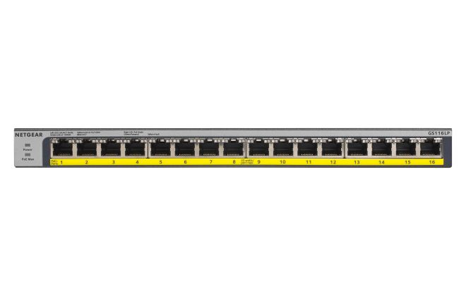 Netgear GS116LP-100EUS 1000Mbps 16 portos PoE switch