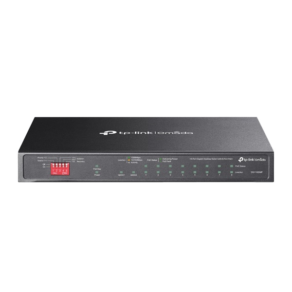 TP-LINK DS110GMP 9x1000Mbps(8xPOE+) + 1xGigabit SFP Fémházas (Omada) Switch TP-LINK DS110GMP 9x1000Mbps(8xPOE+) + 1xGigabit SFP Fémházas (Omada) Switch