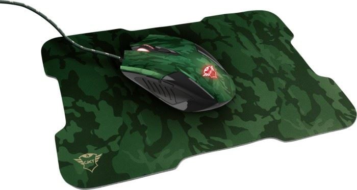 Trust GXT 781 Rixa Camo Gaming egér + egérpad zöld terepmintás (23611) Trust GXT 781 Rixa Camo Gaming egér + egérpad zöld terepmintás (23611)