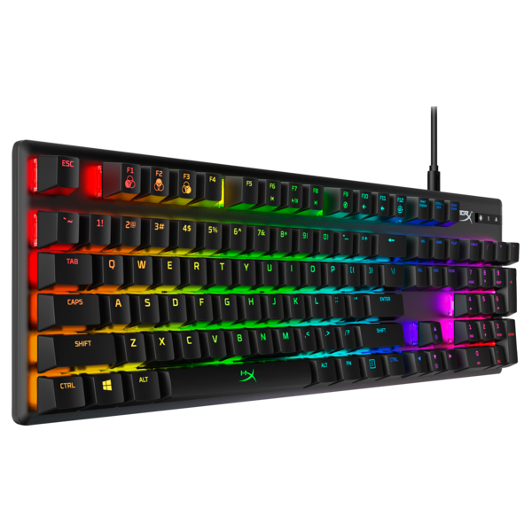 HP HYPERX HX-KB6RDX-US Vezetékes Billentyűzet Alloy Origins RGB Red - Mechanical Gaming Keyboard US 