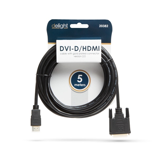 PRC Delight HDMl - DVI-D kábel 5m OEM (20382) PRC Delight HDMl - DVI-D kábel 5m OEM (20382)