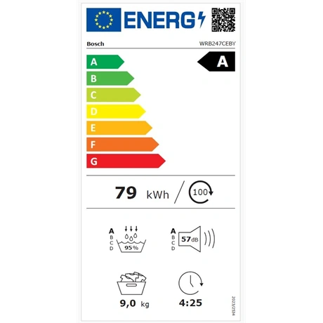 Bosch WRB247CEBY fehér, 9kg, hőszivattyús kondenzációs szárítógép