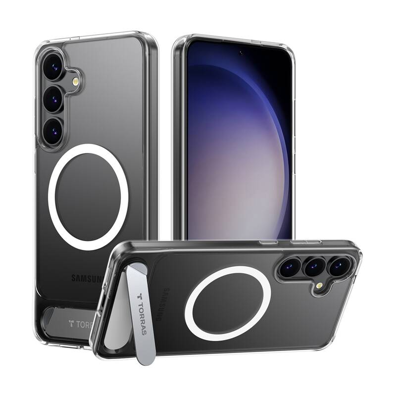 Torras Pstand sorozatú tok Samsung S25 telefonhoz (átlátszó) Torras Pstand sorozatú tok Samsung S25 telefonhoz (átlátszó)