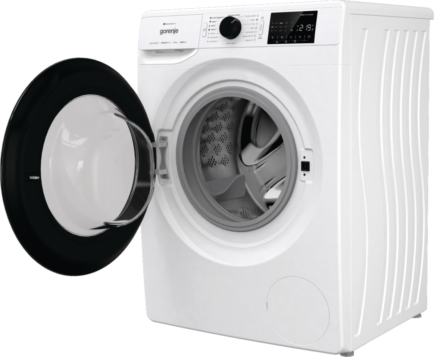 Gorenje WPNEI74ASWIFI Elöltöltős mosógép - 7 kg, 1400 ford./perc, A Energiaosztály,  Gőz program, WiFi