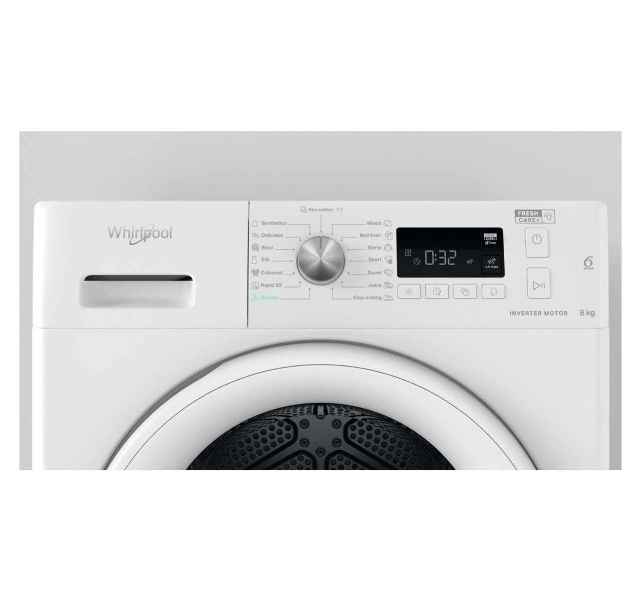 Whirlpool FFT M11 8X3 EE Hőszivattyús szárítógép – 8 Kg, A Energiaosztály, 6. Érzék technológia, FreshCare+, 