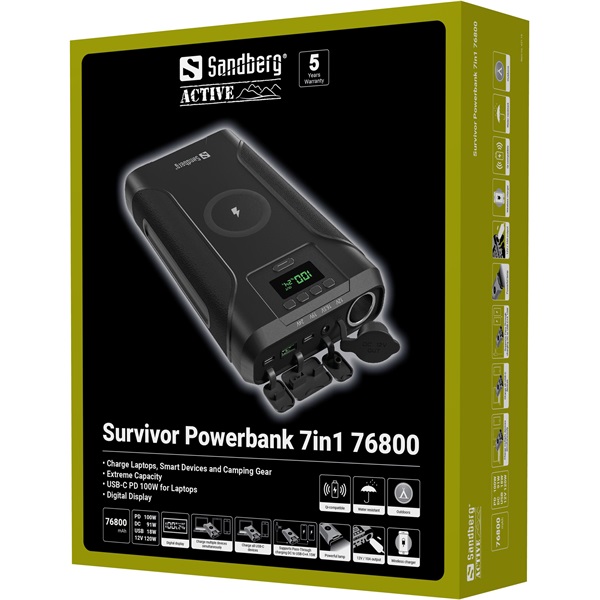 Sandberg Akkubank  Survivor Powerbank 7in1 76800