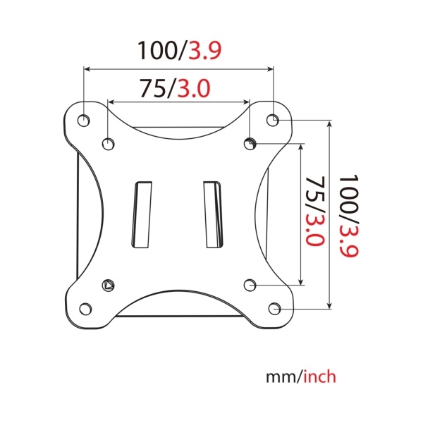 Digitus monitor tartó fix fali konzol max 27" (DA-90303-1)