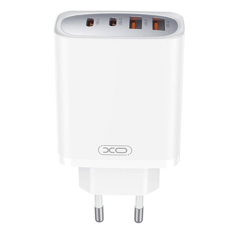 XO CE22 45W GaN  2x USB-C  2x USB-A Fali töltő