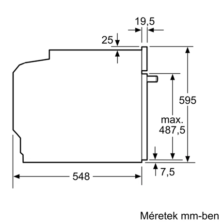 Bosch HRG272EB3  Beépíthető gőz sütő Fekete