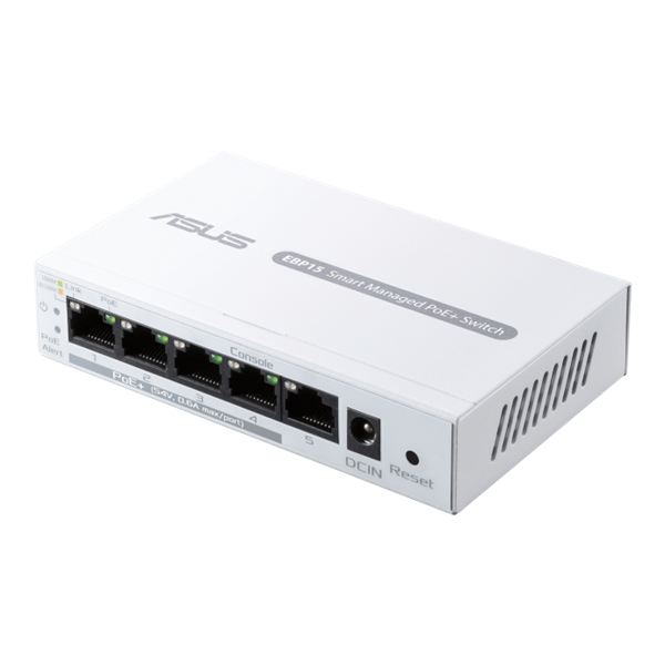ASUS EBP15 5x1000Mbps (4xPOE+) Fémházas Asztali Switch ASUS EBP15 5x1000Mbps (4xPOE+) Fémházas Asztali Switch