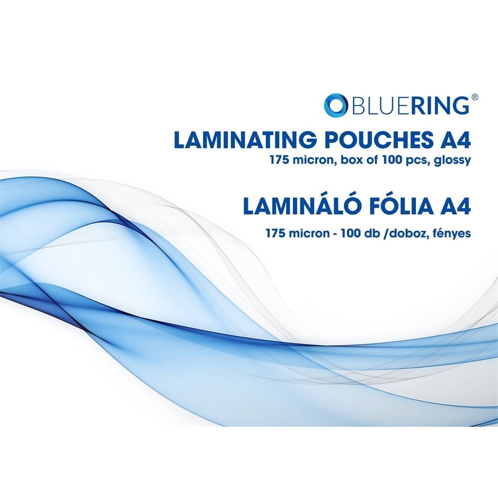 Bluering lamináló fólia A4, 175 micron, 100db/doboz (LAMMA4175MIC)