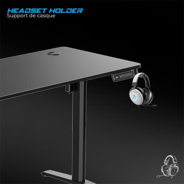 Spirit Of Gamer Headquarter 700 Gaming Desk Fekete