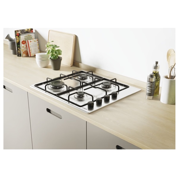 Candy CHW6LBX beépíthető gáz főzőlap inox