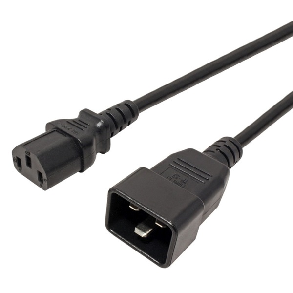PremiumCord Tápkábel C13 - C20 2m, fekete (KPSB2)