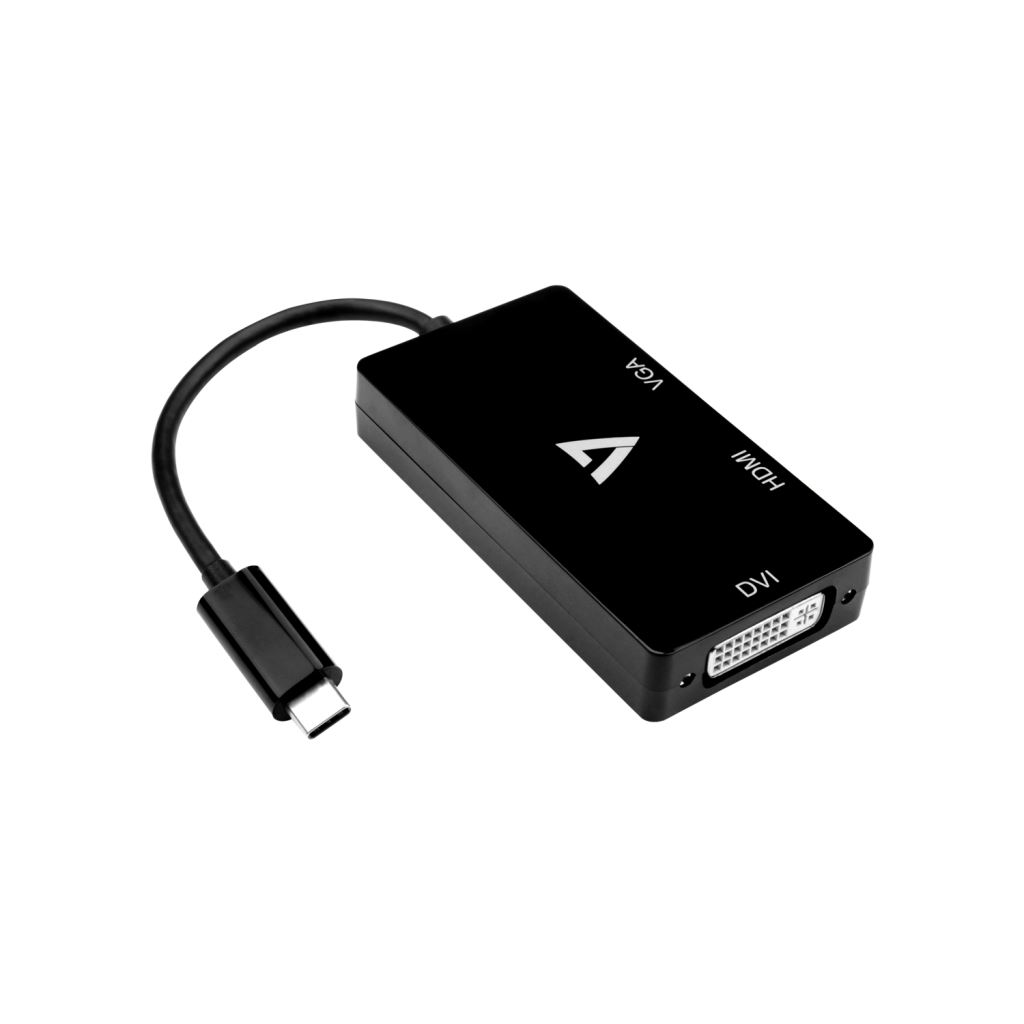 V7 USB-C -> VGA+DVI+HDMI adapter (V7UC-VGADVIHDMI-BLK)