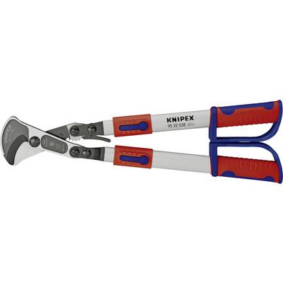 Racsnis elvű kábelolló 570 mm, teleszkópos szárral, vágóérték: O 38 mm, Knipex 95 32 038 Racsnis elvű kábelolló 570 mm, teleszkópos szárral, vágóérték: O 38 mm, Knipex 95 32 038