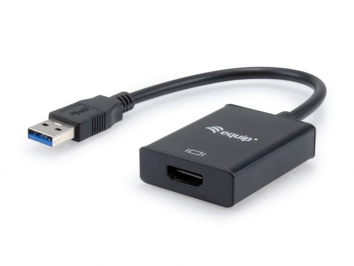 Equip 133385 USB-A apa - HDMI anya adapter fekete Equip 133385 USB-A apa - HDMI anya adapter fekete