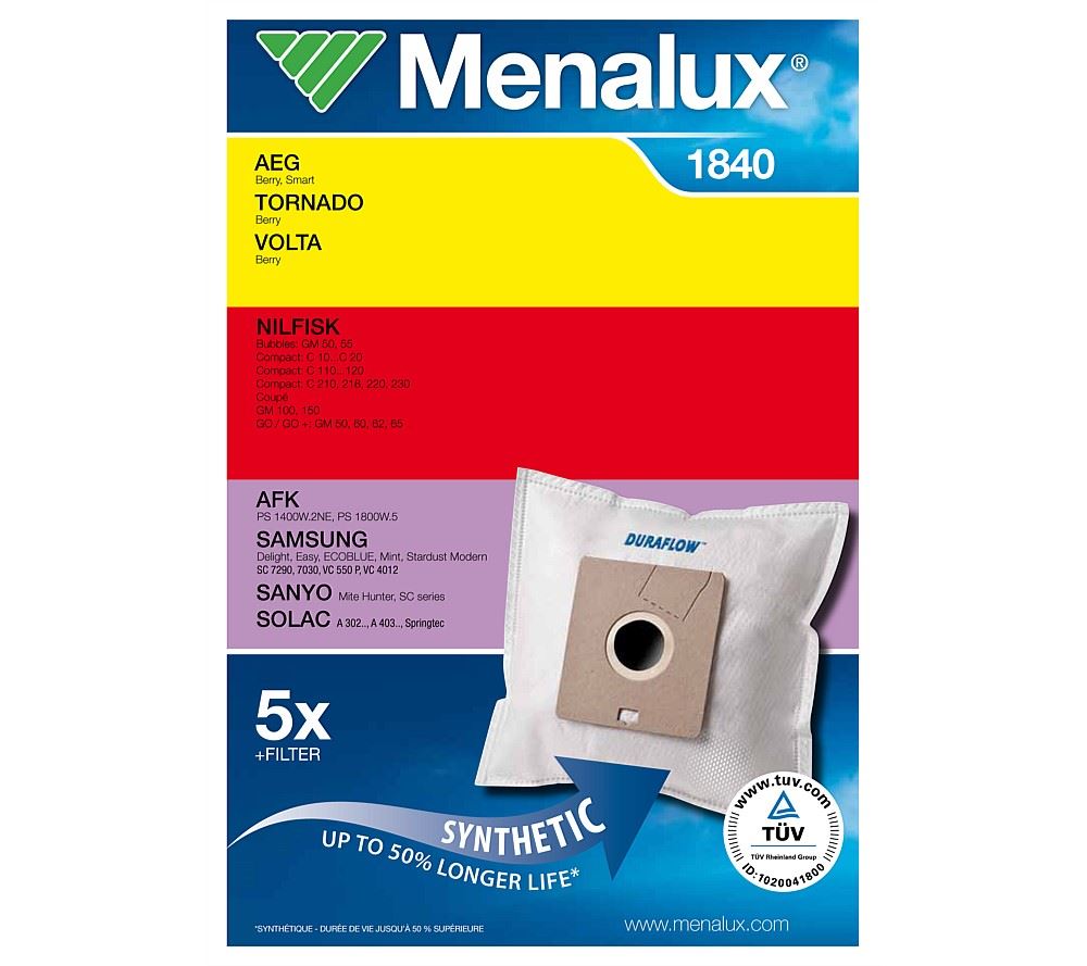 Menalux 1840 szintetikus porzsák 5db Menalux 1840 szintetikus porzsák 5db