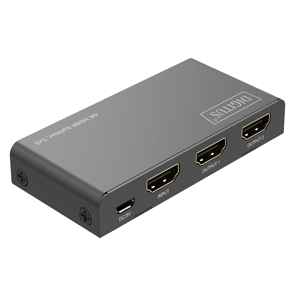 Digitus DS-55336 4K HDMI Splitter 1x2 Fekete