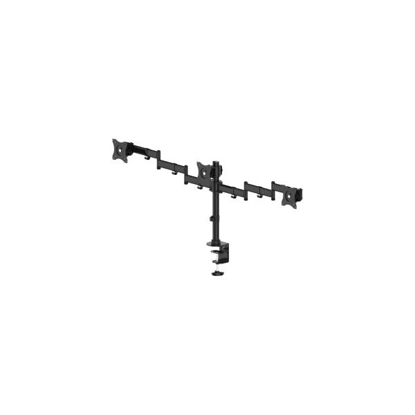 MULTIBRACKETS Asztali konzol (3 képernyős rögzítőkar), M Deskmount Basic Triple (15-27", max.VESA: 100x100 mm, 8 kg)