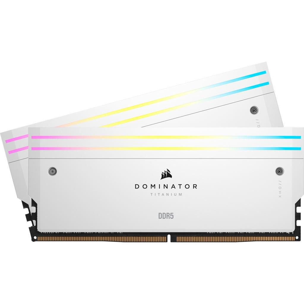 Corsair 48GB DDR5 6000MHz Kit(2x24GB) Dominator Titanium RGB Memória Fehér