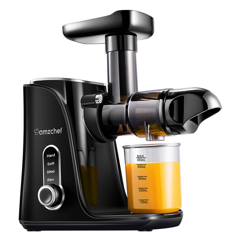 AMZCHEF GM3001-BK lassú sebességű gyümölcscentrifuga Fekete 