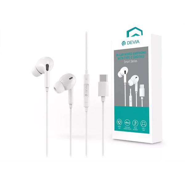 Devia ST359361 Smart Series headset Type-C csatlakozóval fehér