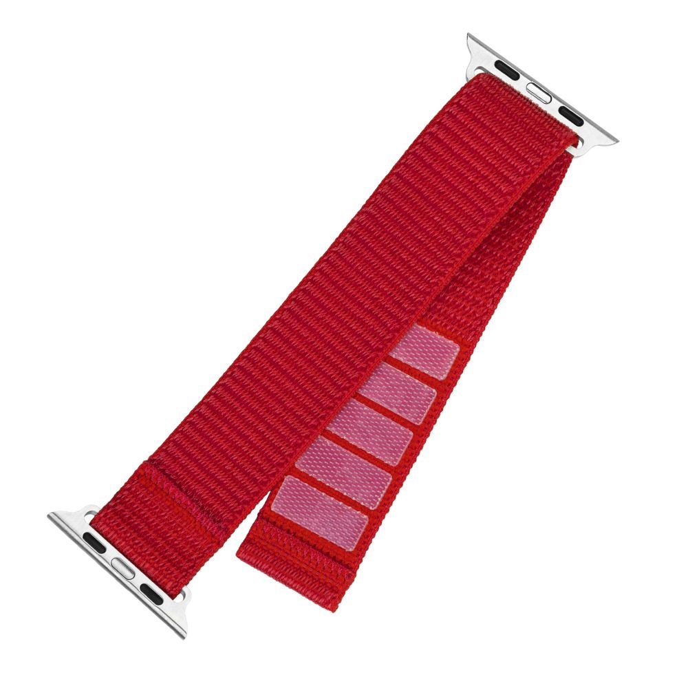 FIXED FIXNST2-436-RD nylon sportos óraszíj Apple Watch 38/40/41mm-es okosórához Piros