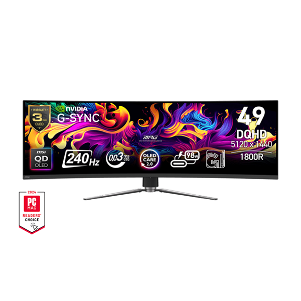 MSI GAMING MPG 491CQPX QD-OLED Ívelt 49" 5120x1440 240Hz Monitor MSI GAMING MPG 491CQPX QD-OLED Ívelt 49" 5120x1440 240Hz Monitor