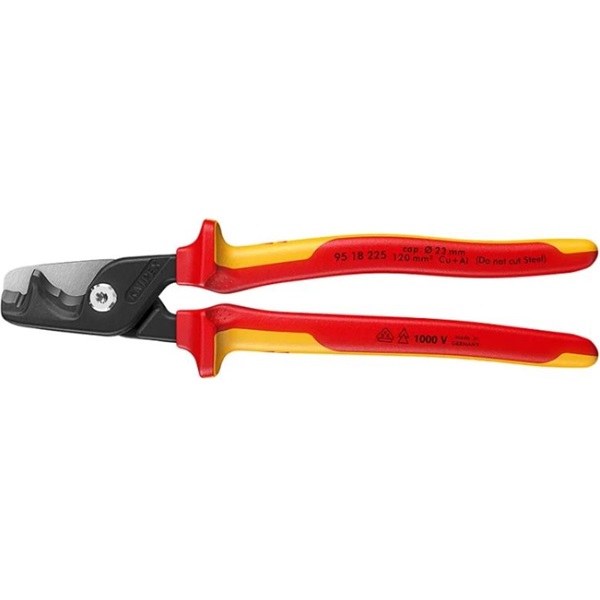 KNIPEX kábelvágó fogó, StepCutXL, 1000 V szigetelt, 225mm (95 18 225)